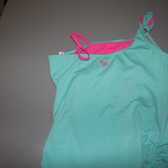 Blue Flamingom 1 Pcs Justice SAwimsuit Size 14 - Picture 5 of 9